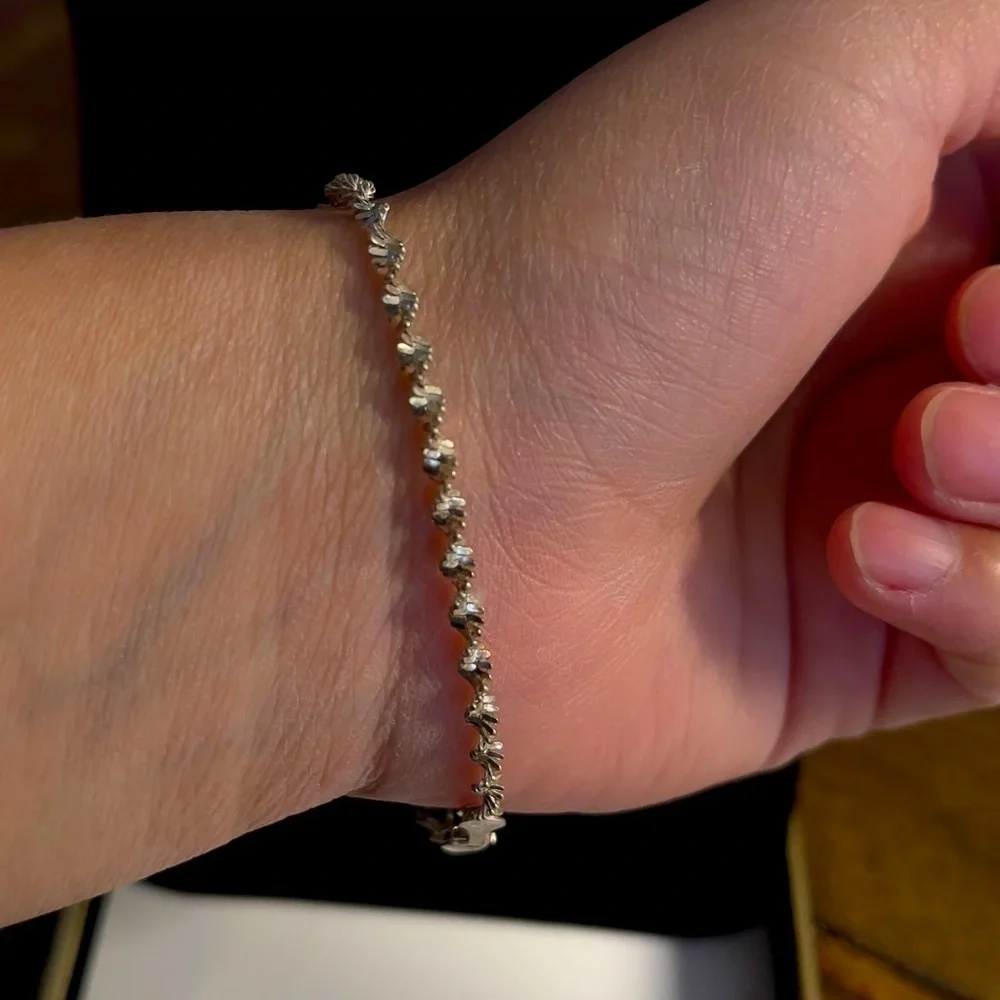 Sterling silver rope chain 6 inch bracelet